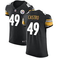 Sebastian Castro Men's Nike Black Pittsburgh Steelers Vapor Untouchable Custom Elite Jersey