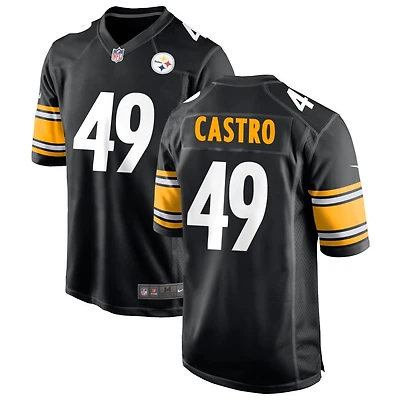 Sebastian Castro Men's Nike Black Pittsburgh Steelers Custom Game Jersey