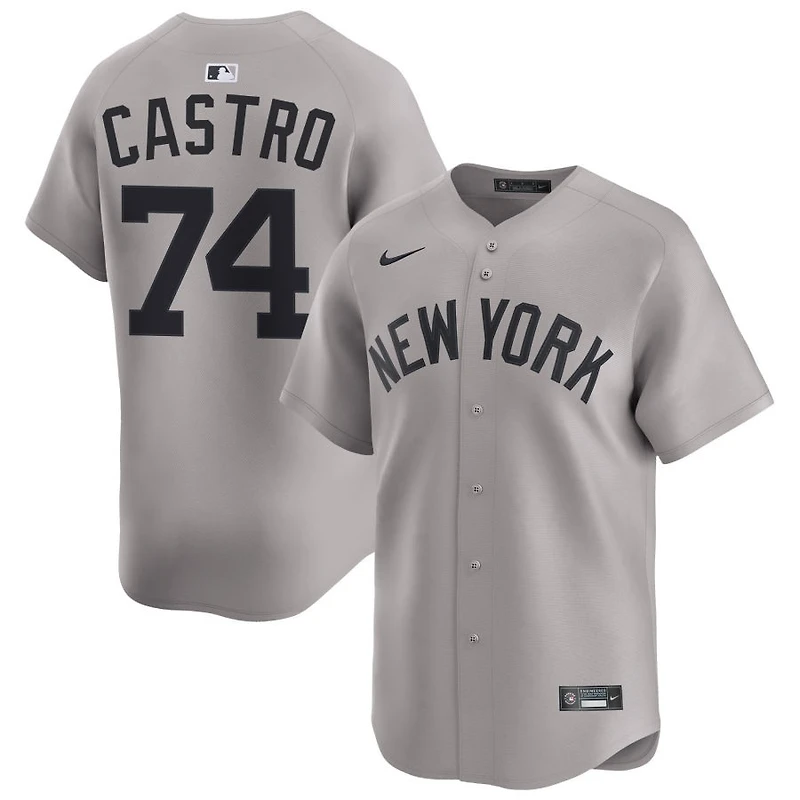 Kervin Castro Men's Nike Gray New York Yankees Away Limited Custom Jersey