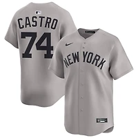 Kervin Castro Men's Nike Gray New York Yankees Away Limited Custom Jersey