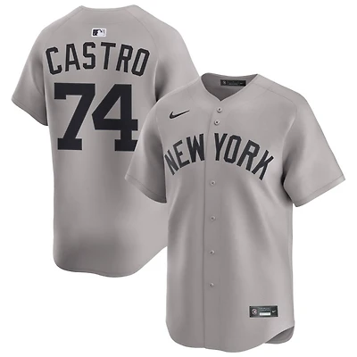 Kervin Castro Men's Nike Gray New York Yankees Away Limited Custom Jersey