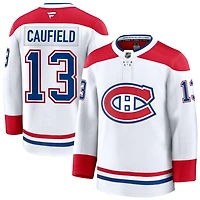 Cole Caufield Men's Fanatics White Montreal Canadiens Away Premium Custom Jersey
