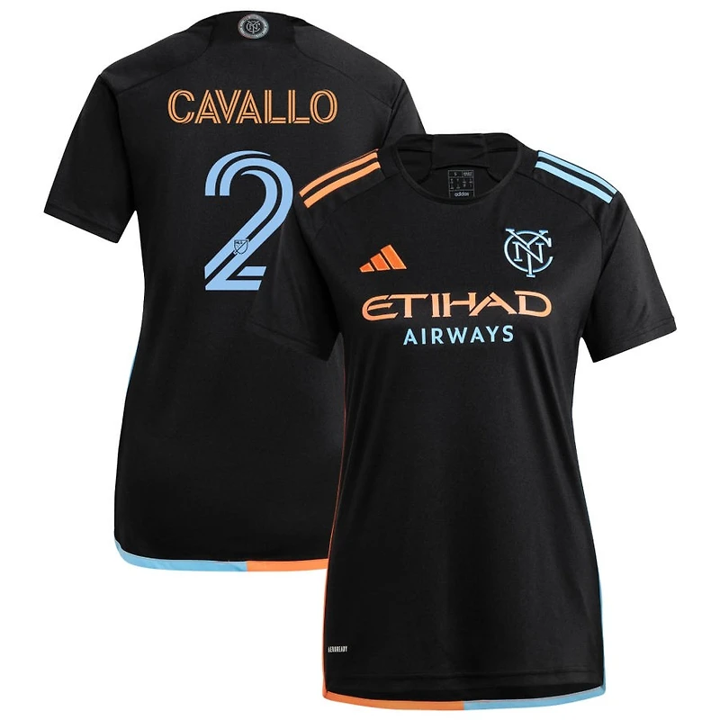 Nico Cavallo Men's adidas Black New York City FC 2024 24/7 Kit Replica Custom Jersey