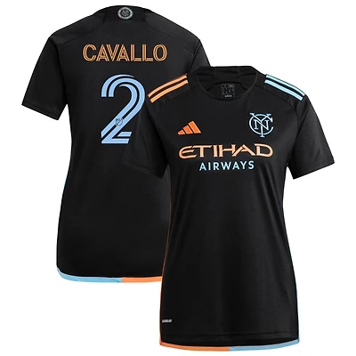 Nico Cavallo Men's adidas  Black New York City FC 2024 24/7 Kit Replica Custom Jersey