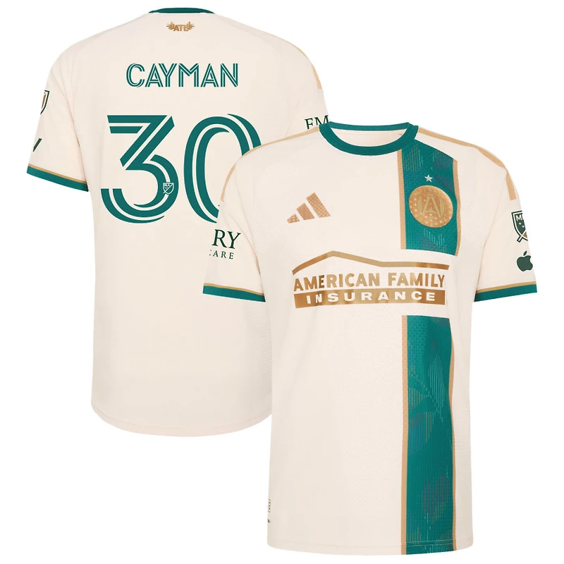 Cayman Togashi Cayman Men's adidas Tan Atlanta United FC 2026 Spirit Of '96 On-Field Authentic Patch Custom Jersey