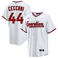 Slade Cecconi Men's Nike  White Cleveland Guardians Home Custom Replica Jersey