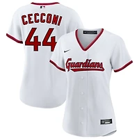Slade Cecconi Women's Nike  White Cleveland Guardians Home Custom Replica 2.0 Jersey
