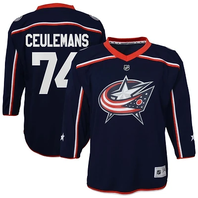 Corson Ceulemans Youth  Navy Columbus Blue Jackets Home Replica Custom Jersey
