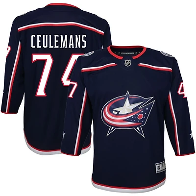 Corson Ceulemans Youth Navy Columbus Blue Jackets Home Premier Custom Jersey