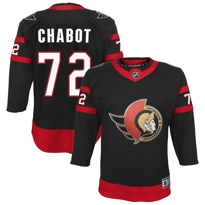 Thomas Chabot Youth Black Ottawa Senators Home Custom Premier Jersey
