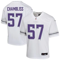 Chaz Chambliss Youth Nike White Minnesota Vikings Alternate Custom Game Jersey