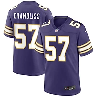 Chaz Chambliss Men's Nike Purple Minnesota Vikings Classic Custom Game Jersey