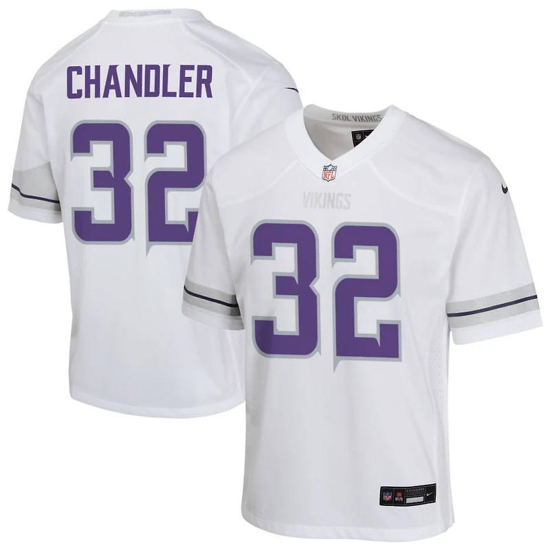 Ty Chandler Youth Nike White Minnesota Vikings Alternate Custom Game Jersey