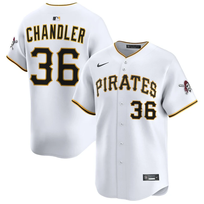 Bubba Chandler Men's Nike White Pittsburgh Pirates Home Limited Custom Jersey