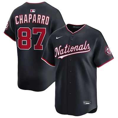 Andres Chaparro Men's Nike Navy Washington Nationals Alternate Limited Custom Jersey