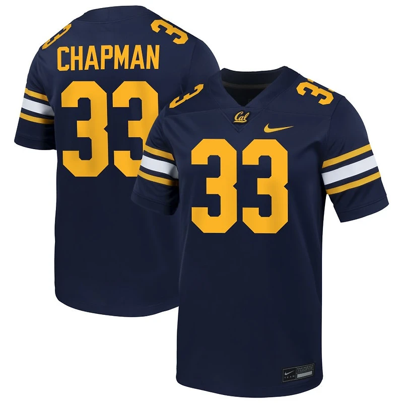 Dean Taylor Chapman Men's Nike Navy Cal Bears NIL Pick-A-Player Football Game Jersey
