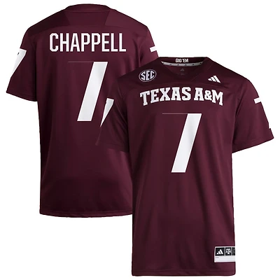 Tyreek Chappell Men's adidas  Maroon Texas A&M Aggies NIL Pick-A-Player Home Premier Football Jersey