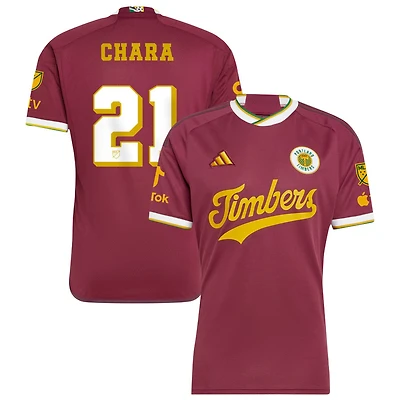 Diego Chara Men's adidas  Red Portland Timbers 2024 Archive Custom Authentic Jersey