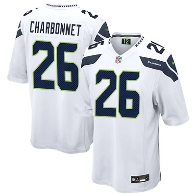 Zach Charbonnet Men's Nike  White Seattle Seahawks Custom Game Jersey