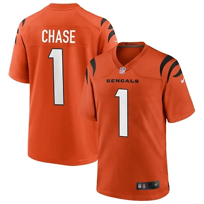 Ja'Marr Chase Youth Nike Orange Cincinnati Bengals Alternate Game Custom Jersey