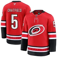 Jalen Chatfield Men's Fanatics Red Carolina Hurricanes Alternate Premium Custom Jersey
