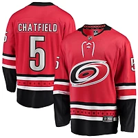 Jalen Chatfield Men's Fanatics Red Carolina Hurricanes Alternate Breakaway Custom Jersey