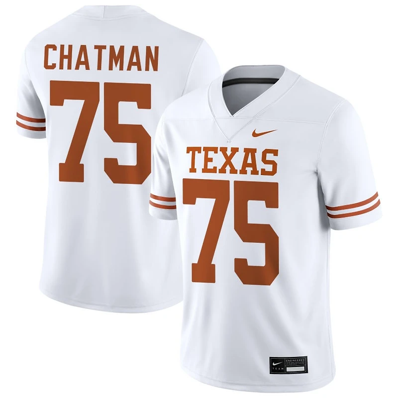 Jaydon Chatman Men's Nike White Texas Longhorns NIL Pick-A-Player Game Jersey