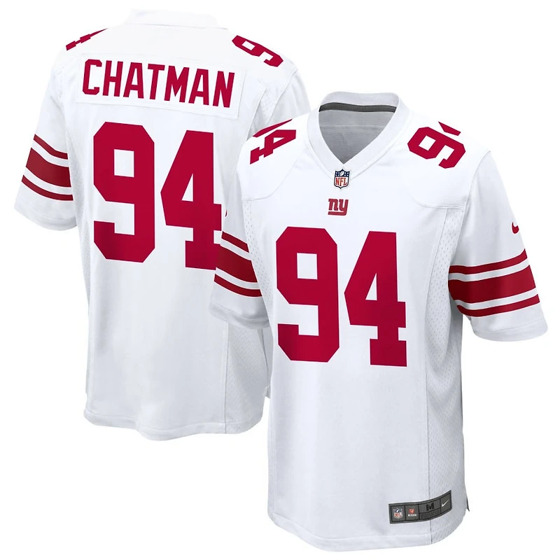 Elijah Chatman Men's Nike White New York Giants Custom Game Jersey