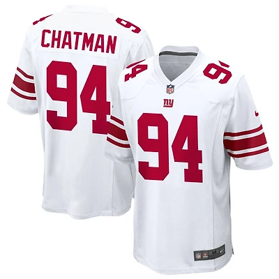 Elijah Chatman Men's Nike White New York Giants Custom Game Jersey
