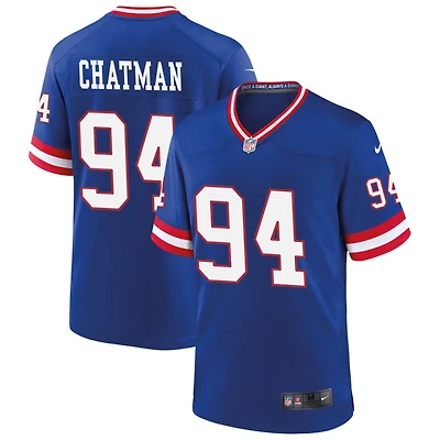 Elijah Chatman Men's Nike Royal New York Giants Classic Custom Game Jersey