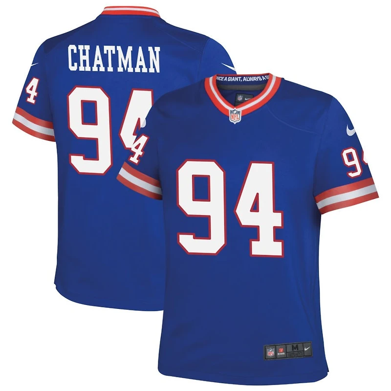 Elijah Chatman Youth Nike Royal New York Giants Classic Custom Game Jersey