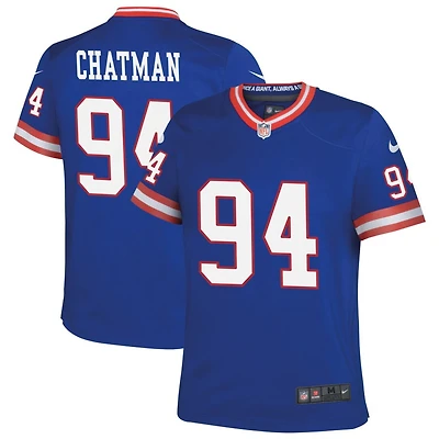 Elijah Chatman Youth Nike Royal New York Giants Classic Custom Game Jersey