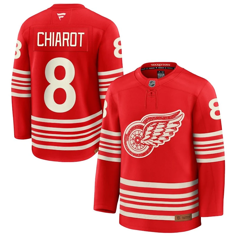 Ben Chiarot Men's Fanatics  Red Detroit Red Wings Centennial Premium Custom Jersey