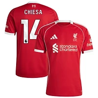 Federico Chiesa Men's adidas  Red Liverpool 2025/26 Home Custom Replica Jersey