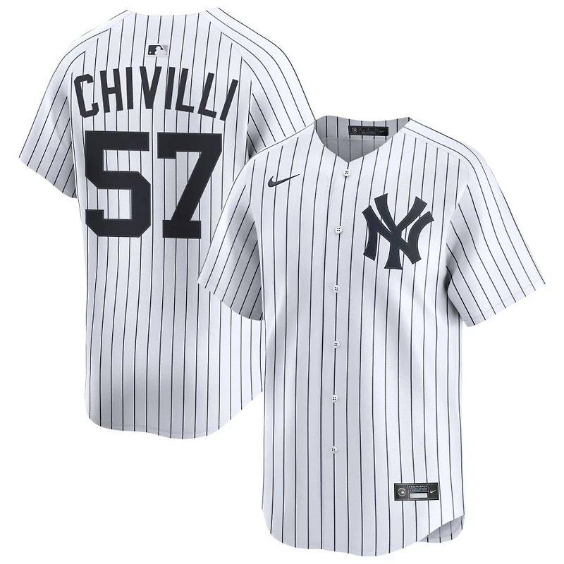 Angel Chivilli Men's Nike White New York Yankees Home Limited Custom Jersey