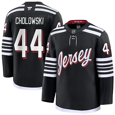Dennis Cholowski Men's Fanatics Black New Jersey Devils Alternate Premium Custom Jersey