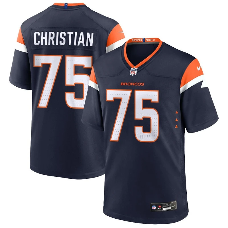 Geron Christian Men's Nike Navy Denver Broncos Alternate Mile High Collection Custom Game Jersey