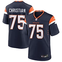 Geron Christian Men's Nike  Navy Denver Broncos Alternate Mile High Collection Custom Game Jersey