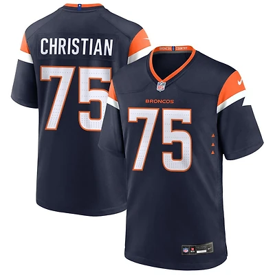 Geron Christian Men's Nike Navy Denver Broncos Alternate Mile High Collection Custom Game Jersey