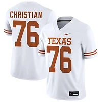 Jackson Christian Men's Nike White Texas Longhorns NIL Pick-A-Player Game Jersey