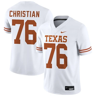 Jackson Christian Men's Nike White Texas Longhorns NIL Pick-A-Player Game Jersey