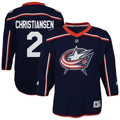 Jake Christiansen Youth  Navy Columbus Blue Jackets Home Replica Custom Jersey