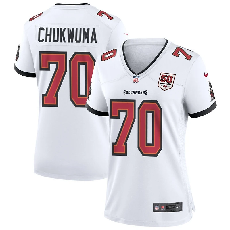 Benjamin Chukwuma Women's Nike White Tampa Bay Buccaneers 50th Season Custom Game Jersey