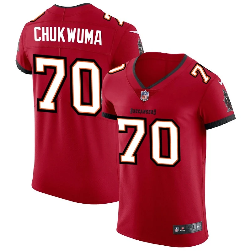 Benjamin Chukwuma Men's Nike Red Tampa Bay Buccaneers Vapor Elite Custom Jersey