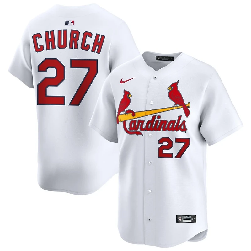 Nathan Church Men's Nike White St. Louis Cardinals Home Limited Custom Jersey