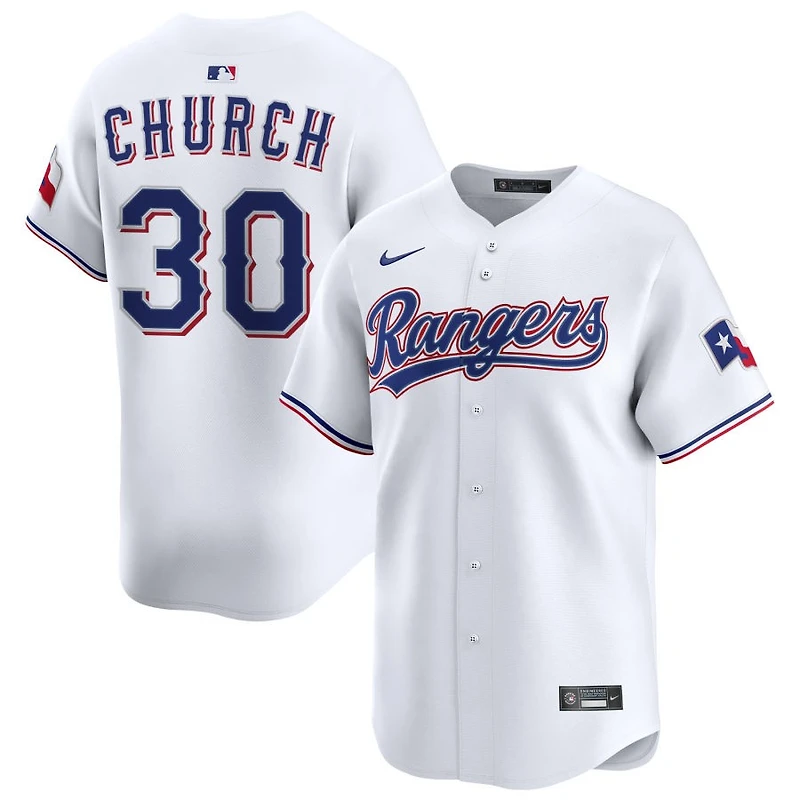Marc Church Men's Nike White Texas Rangers Home Limited Custom Jersey