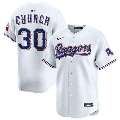 Marc Church Men's Nike White Texas Rangers Home Limited Custom Jersey