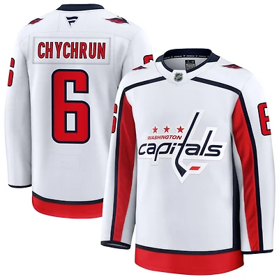 Jakob Chychrun Men's Fanatics White Washington Capitals Away Premium Custom Jersey