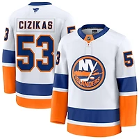 Casey Cizikas Men's Fanatics White New York Islanders Away Premium Custom Jersey
