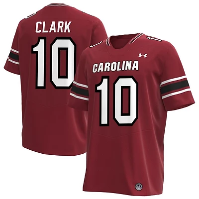 Christian Clark Men's Under Armour Garnet South Carolina Gamecocks NIL Pick-A-Player Replica Football Jersey